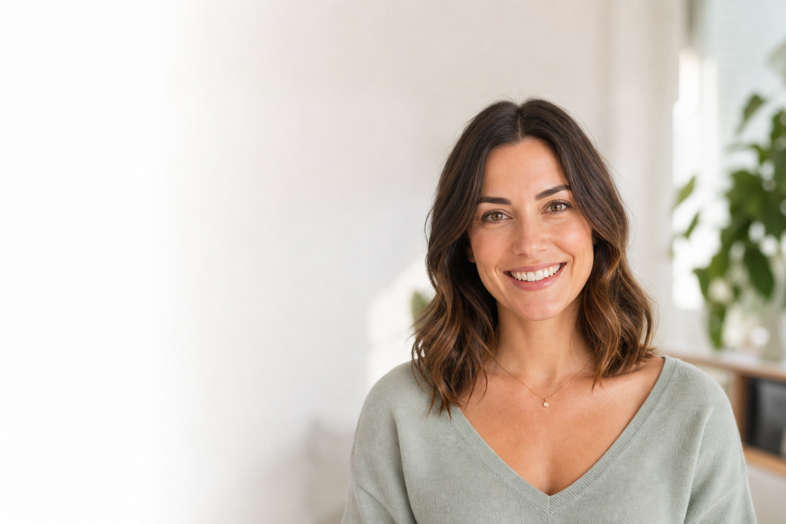 Smiling woman welcoming visitors to My Daily Dose